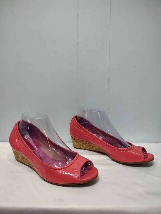 Cole Haan Shoes - Cole Haan Air Tali OT Wedge Shoe Coral Pink size 7 1/2 Patent Leather Office